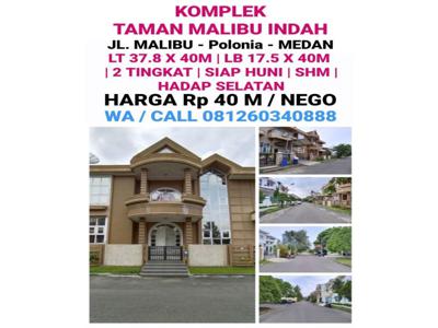 DI JUAL 1 UNIT VILLA SIAP HUNI KOMPLEK TAMAN MALIBU INDAH DAERAH POLON