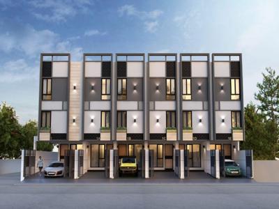 Dijual rumah baru 3lt di Duri Kepa, hoek, luas 66m2, harga 2.3M.