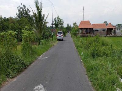 Jual Tanah Godean Jogja, Cocok Villa Tepi Aspal View Sawah