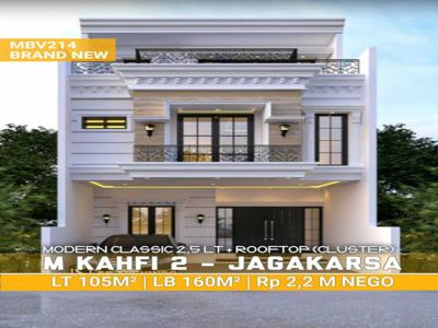 Mb214.Rumah Mewah Modern Classic 2,5 Lt With Rooftop Akses jln Utama