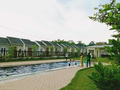 Rumah cluster fasilitas kolam renang dekat pantura