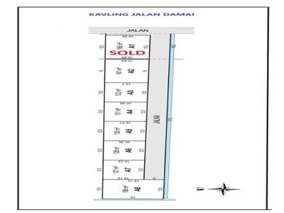 Utara Jl. Damai Jogja, Tanah Dijual Jogja View Sawah Luas 133 m2 SHM