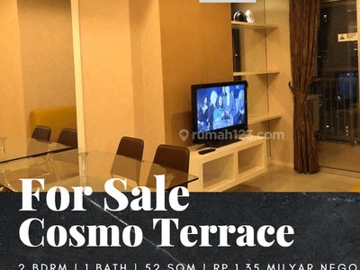 Dijual Apartemen Cosmo Terrace 2 Bedroom Full Furnished