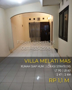 Dijual cepat rumah 90m2 siap huni di Melati Mas Serpong