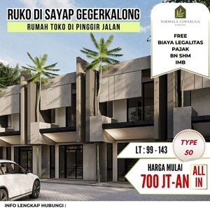 dijual Ruko baru 2 lantai sayap Gegerkalong Ciwaruga 794 juta