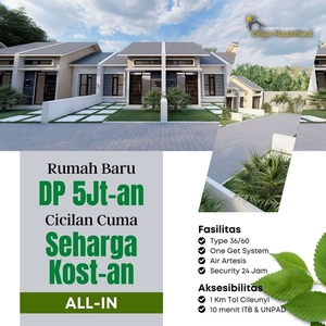 Dijual rumah baru 1 lantai minimalis _ DP 5 juta di Cileunyi Bandung