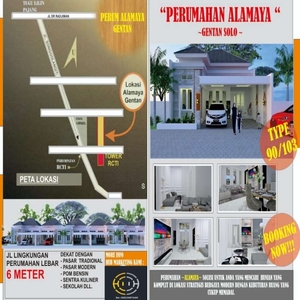 Dijual rumah gentan timur