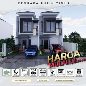 DIJUAL RUMAH MURAH MEWAH DAN ELEGAN LOKASI CEMPAKA PUTIH TIMUR