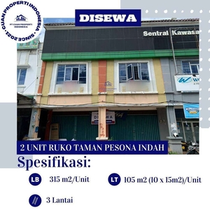 Disewakan Cepat 2 unit Ruko 3 Lantai di Taman Pesona, Tanjung Uncang.