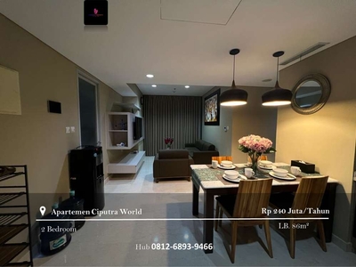 For Rent Apartement Ciputra World 2 Bedrooms Full Furnished High Floor