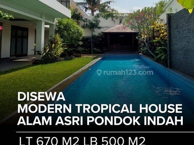 For Rent Modern Tropical House Pondok Indah Alam Asri