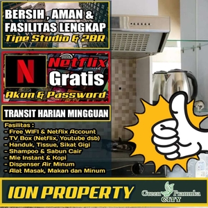 HARIAN 2KAMAR SEWA APARTEMEN GRAND PRAMUKA SQUARE GREEN PRAMUKA CITY