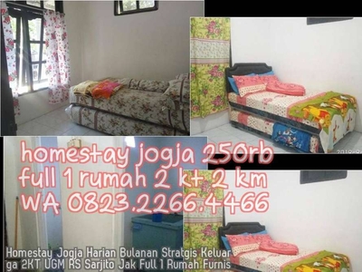 Homestay Jogja Harian Bulanan Stratgis Keluarga 2KT UGM RS Sarjito Jak