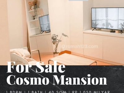 Jual Apartemen Cosmo Mansion 1 Bedroom Lantai Rendah Full Furnished