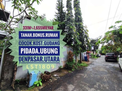 Jual Tanah bonus rumah cocok kos gudang rumah Ubung Denpasar Bali