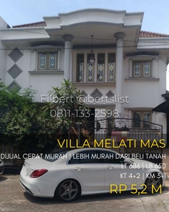 MURAH Rumah 686m2 hitung tanah saja di Villa Melati Mas Serpong