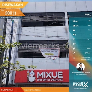 Ruko Manyar Kertoarjo 3 lantai lebar 5x20 meter depan bonnet ex mixue