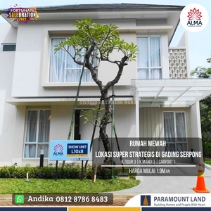 RUMAH 2 LANTAI MODERN MINIMALIS DI GADING SERPONG BSD