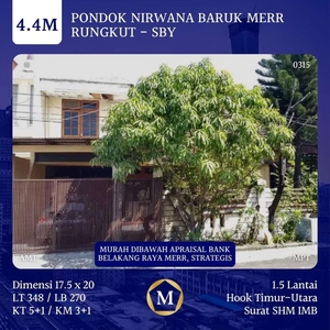 Rumah Pondok Nirwana Baruk Merr Surabaya dkt Rungkut Bebas Banjir Nego