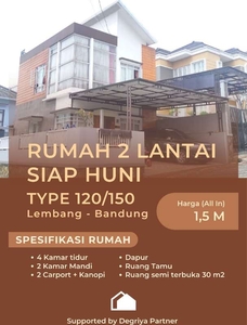 Rumah siap Huni Pinggir Jalan Masturi Lembang Bandung
