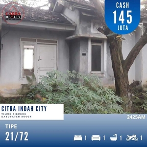 Rumah siap renovasi murah di citra indah city