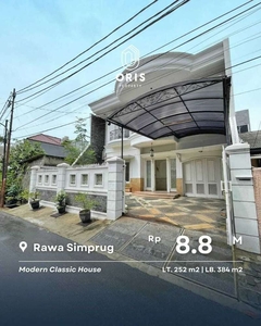 Strategis Dijual Rumah 2 Lantai di Rawa Simprug Jakarta Selatan
