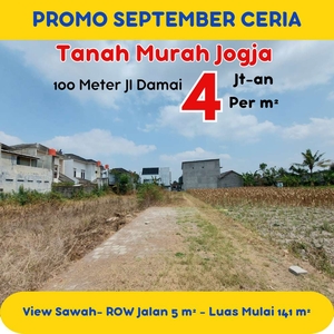 Tanah Jogja Murah, Dekat UGM, Area Jl Damai, Harga Promo