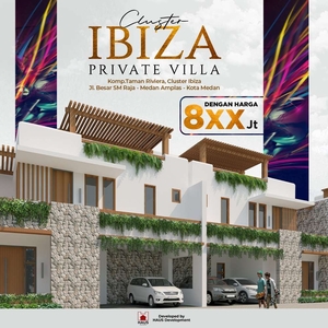 Villa Mewah Komplek Taman Riviera Cluster Ibiza Medan Amplas