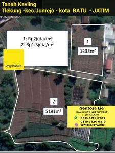 5191 m2 Tanah Kebon di Batu JATIM - Junrejo dekat Predator Fun Park