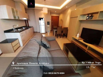 Dijual Apartement Thamrin Residence High Floor 2BR+1 Full Furnished