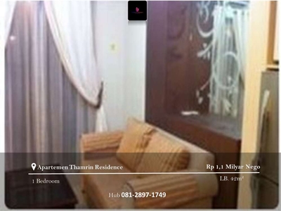 Dijual Apartment Thamrin Residence 1BR Full Furnished Tower A