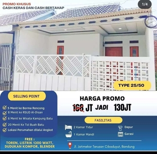 Dijual cepat rumah murah free design