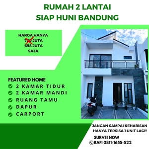 DIJUAL CEPAT RUMAH SIAP HUNI 2 LANTAI LEGALITAS LENGKAP