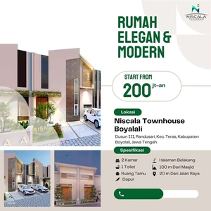 Rumah Tipe 2 Lantai di Boyolali ! Rumah Impian Anda ! Harga Murah