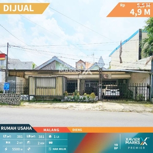 Dijual Rumah Usaha di Dieng, Klojen Malang Kota