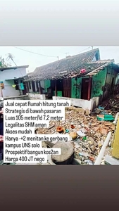 DIJUAL TANAH DEKAT UNS COCOK UNTUK KOS