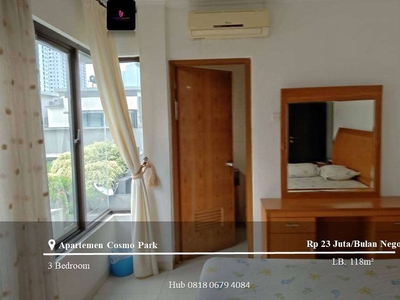 Disewakan Apartemen Cosmo Park 3BR Full Furnished