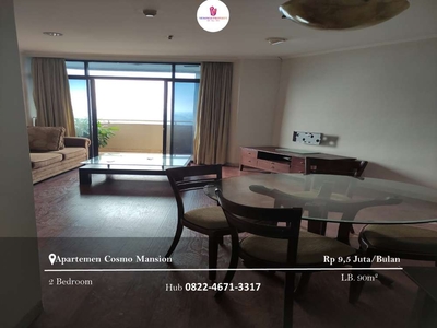 Disewakan Apartement Cosmo Mansion 2BR Furnished Lantai Sedang
