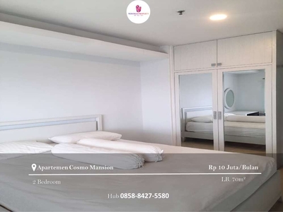 Disewakan Apartement Cosmo Mansion 2BR Furnished Low Floor Facility