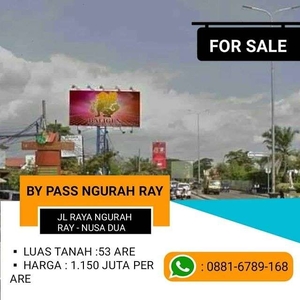 jl.bypass Ngurah Ray nusa dua 53 are tanah di jual