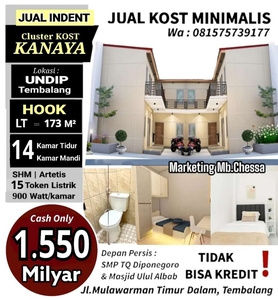 JUAL KOS 14 KAMAR 1,550MILYAR UNDIP TEMBALANG