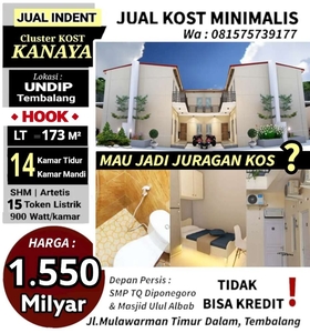 JUAL KOS 14 PINTU UNDIP TEMBALANG 1.550MILYAR