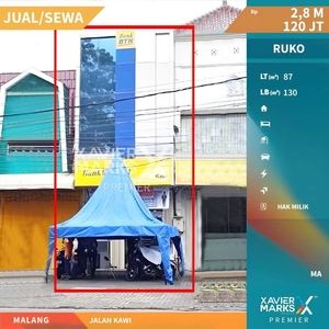 Ruko Dijual dan Disewakan di Jalan Kawi, Malang