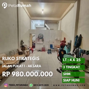 Ruko strategis Jalan pukat 1 dekat irian market aksara dan wahidin