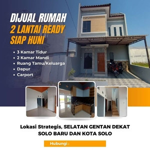 Rumah Baru Siap Pakai Jalan Lebar Lokasi strategis Barat Solobaru
