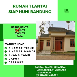 RUMAH DI CIHANJUANG SIAP HUNI 1 LANTAI DEKAT LEMBANG