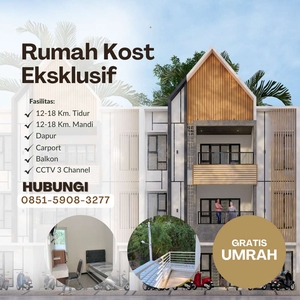 Rumah Kost Dijual Lokasi Merjosari Kota Malang 3 Lantai Dekat Kampus