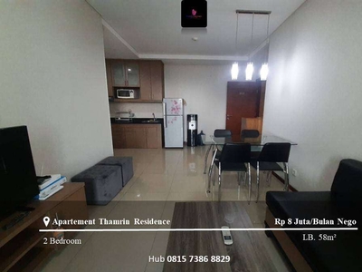 Sewa Apartemen Thamrin Residence High Floor 2BR Full Furnished View GI