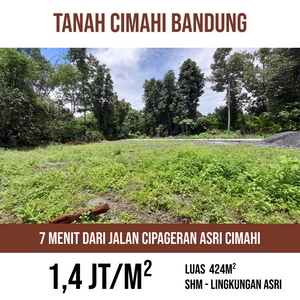 Tanah Cimahi Dekat dari Jalan Cipageran Asri Bandung SHM