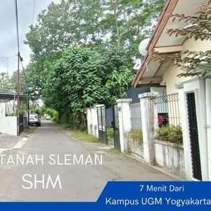 Tanah Siap Bangun 7 Menit Dari Kampus UGM Yogyakarta SHM